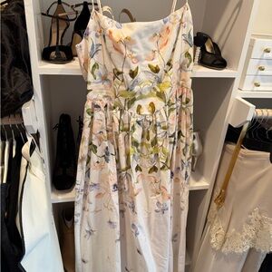 H&M Floral Maxi Dress with Spaghetti Straps